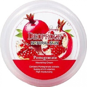 Питательный крем для лица и тела с гранатом  Deoproce Natural Skin Pomegranate Nourishing Cream